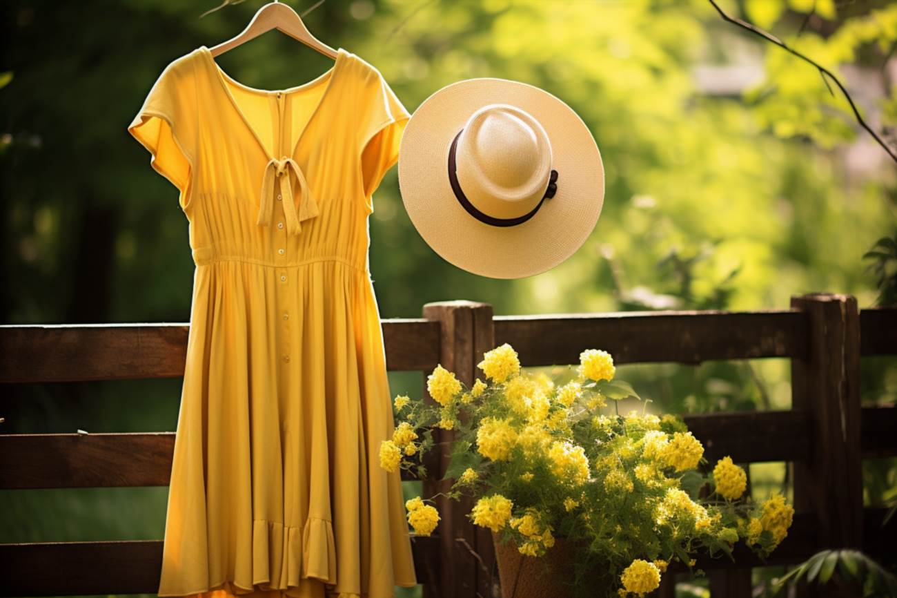 Żółta sukienka stylizacje